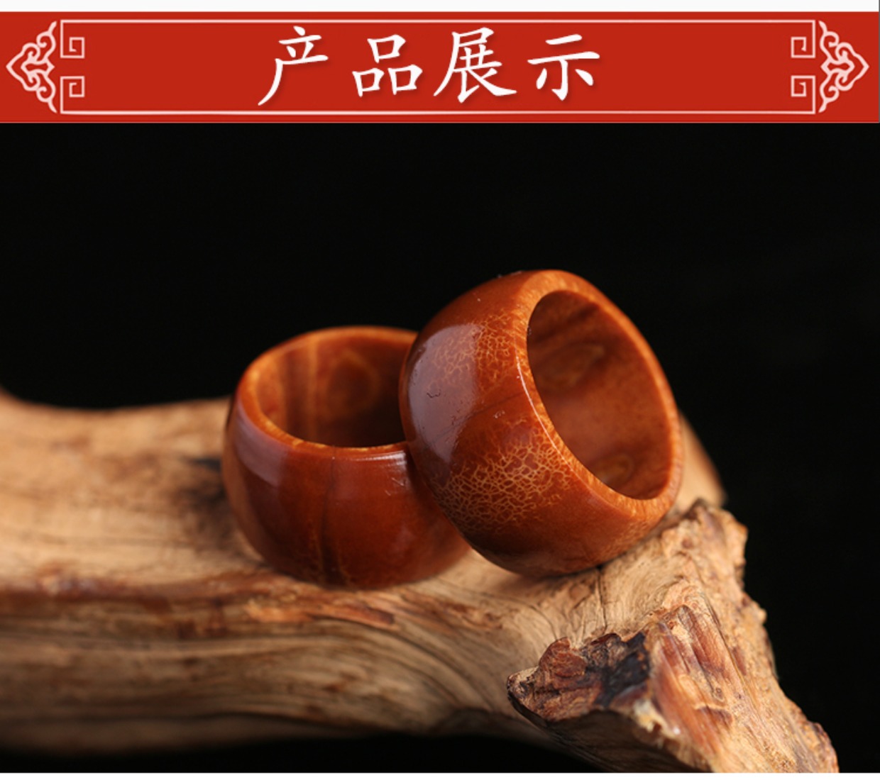 Lõi ô liu tự nhiên Hu Su mặt ngón tay nhẫn nhẫn mẫu nam nữ tính cách Seiko phù hợp với mọi người đeo nhẫn ngón út