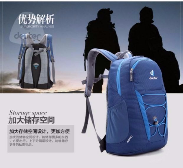 Nhập khẩu deuter hội thao ngoài trời đi bộ đường dài giải trí du lịch nam và nữ vai ba lô hàng ngày 3820016 - Ba lô ba lô