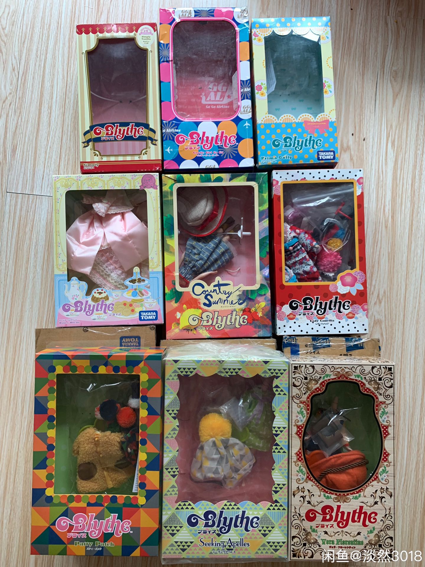 blythe small and medium cloth color tile box artist bubble bear mountain tea flower biscuit summer countryside black swan puppy