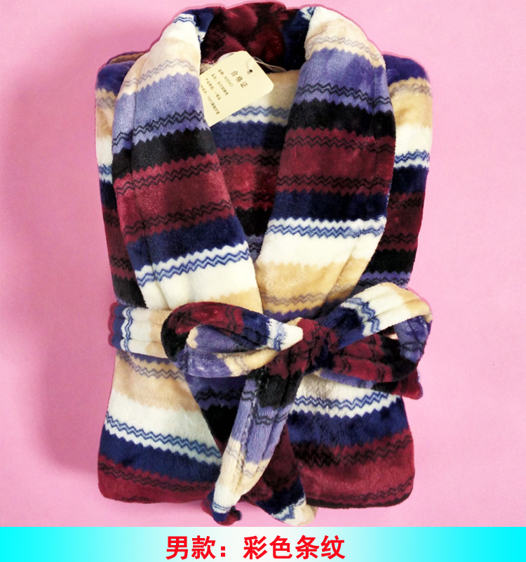 Đặc biệt hàng ngày mùa thu và mùa đông dày flannel áo choàng nam và nữ áo choàng lông cừu san hô cặp vợ chồng tăng đồ ngủ dài váy ngủ gợi cảm