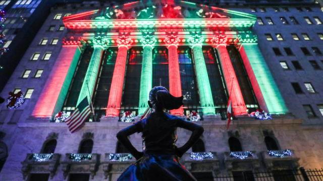 美股日报：平安夜纳斯达克指数创历史新高，道指小幅走低，美股整体涨跌不一；今日主要市场因圣诞节休市