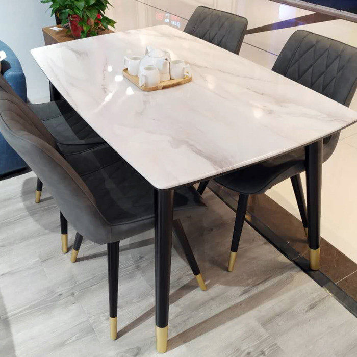 Shanglan furniture super comfortable dining table modern luxury dining table and chair combination rectangular table 4 person table