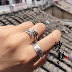 Sản phẩm mới S925 bạc sterling bạc cổ điển nhẫn bảo vệ thần chú sáu ký tự - Nhẫn