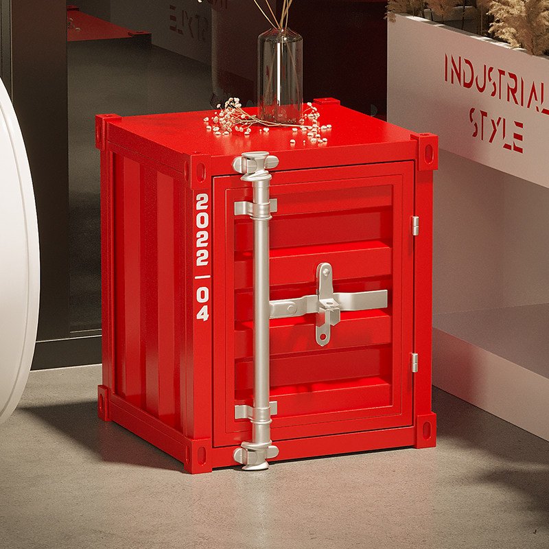 Bedside table creative personality simple small cabinet bedroom simple mini bedside cabinet industrial style wrought iron storage cabinet