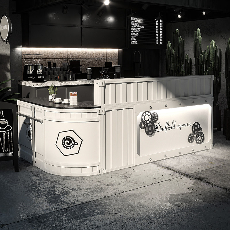 Milk Tea Shop Bar Cashier Counter Counter Creative Bar Counter Commercial Shop Net Red Coffee Bar Front Reception Desk