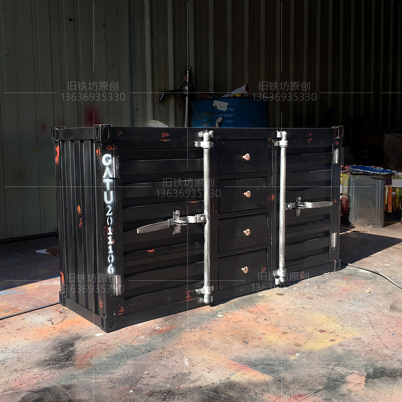 Container cabinet iron storage cabinet retro industrial wind do old cabinet Cabinet cabinet storage cabinet file cabinet personality