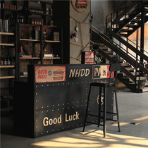 Vintage clothing store cashier corner Creative old personality Wrought iron cafe Bar Bar counter Front desk