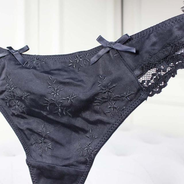 Quần lót thêu quần lót nữ mid-thongs quan xi