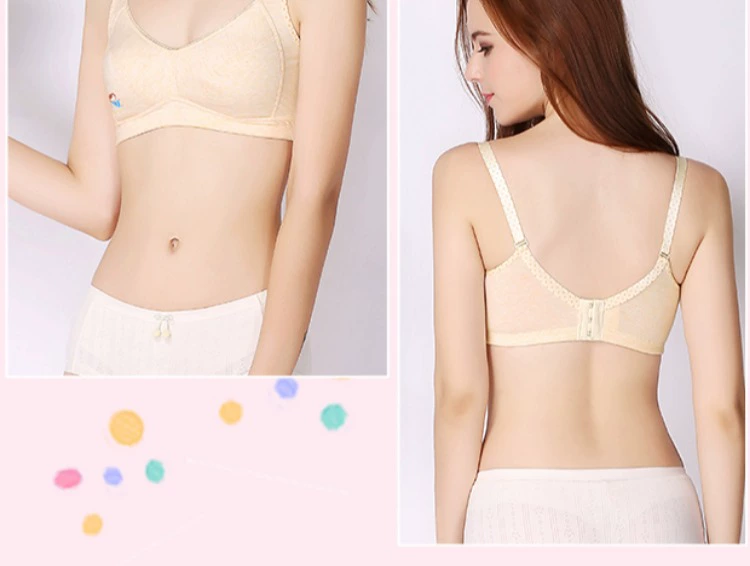 Đồ lót cotton nữ không có vòng thép áo ngực mỏng học sinh nữ sinh trung học phát triển áo ngực cô gái tụ tập để nhận sữa