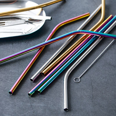 Special offer: 304 stainless steel straws, creative, eco-friendly and portable curved tubes, thick straws for juice drinks and milk tea, non-disposable