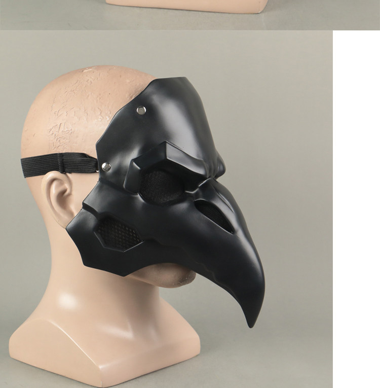 Overwatch OW Doctor Black Crow Mask Half Face Mask Cosplay Mouth