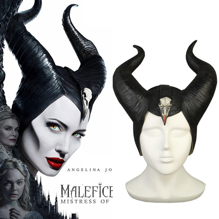 Sleeping Magic Spell Horn Mask Mask Cos Marlene Fiessen Witch Horns Hat hat Halloween Safety Helmet Props