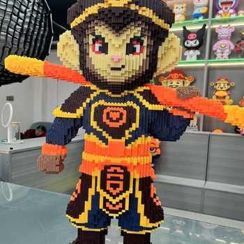 70cm Luminous Black Myth Wukong Building Blocks 3D Model Adult Puzzle Stress Relief Gift for Boys and Girls