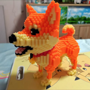 Dog Building Blocks Husky Mac Dog Pastoral Dog Shiba Inu Chihuahua Building Blocks Ornament Gift Children's Educational Toy