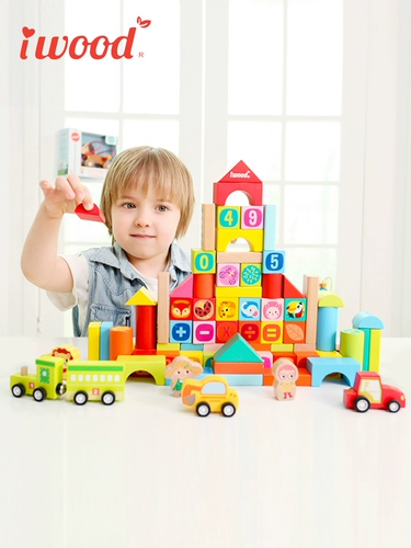 Деревянный конструктор, игрушка, обучение, 100 шт, зоопарк, 3-6 лет