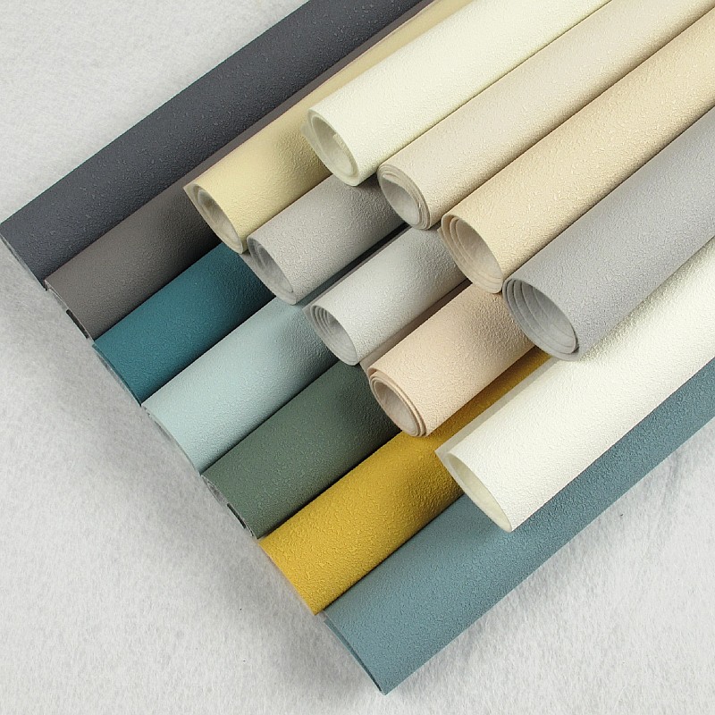 New Thickened Color Silicon Algae Clay Seamless Wall Cloth Pure White Rice Yellow Deep Grey Blue Waterproof Full House Modern Vegetarian Color Wall Cloth