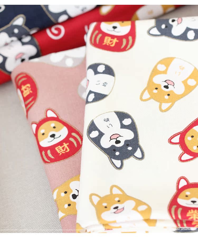 Sản phẩm mới và bronzing nóng Shiba Inu nhập khẩu vải cotton hướng dẫn in quần áo trẻ em DIY vải một sân - Vải vải tự làm vải cotton nỉ