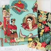 New Mexico Frida loạt vải bông nhiều màu minh họa handmade túi vải DIY nghệ thuật quần áo miễn phí vận chuyển - Vải vải tự làm