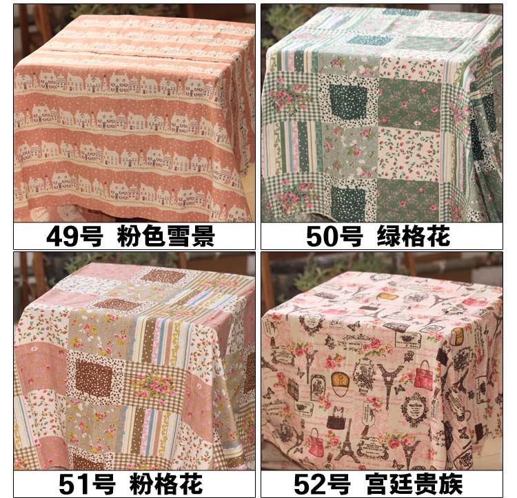 100 loại màu bông chất liệu linen DIY handmade khăn trải bàn sofa gối rèm vải nền vải