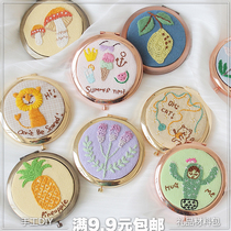New diy embroidery fabric mirror mouth gold material bag cosmetic mirror pregnant women casual hand-made material