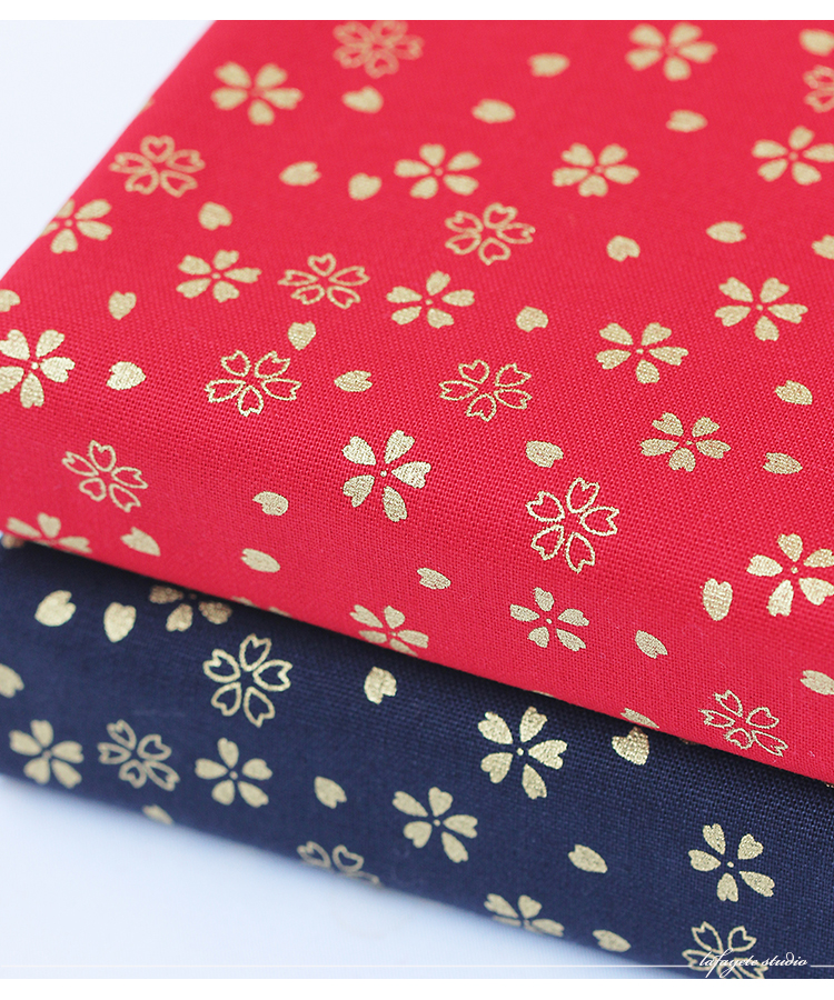 Sản phẩm mới Sakura bronzing vải cổ nhập khẩu vải cotton phụ nữ mang thai handmade DIY túi vải cotton và phụ kiện vải lanh chất cotton tàu