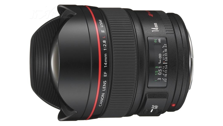 Canon Canon 14mmf2.8L II thế hệ thứ hai vòng tròn màu đỏ USM tự động lấy nét góc rộng mắt cá cố định tập trung ống kính SLR