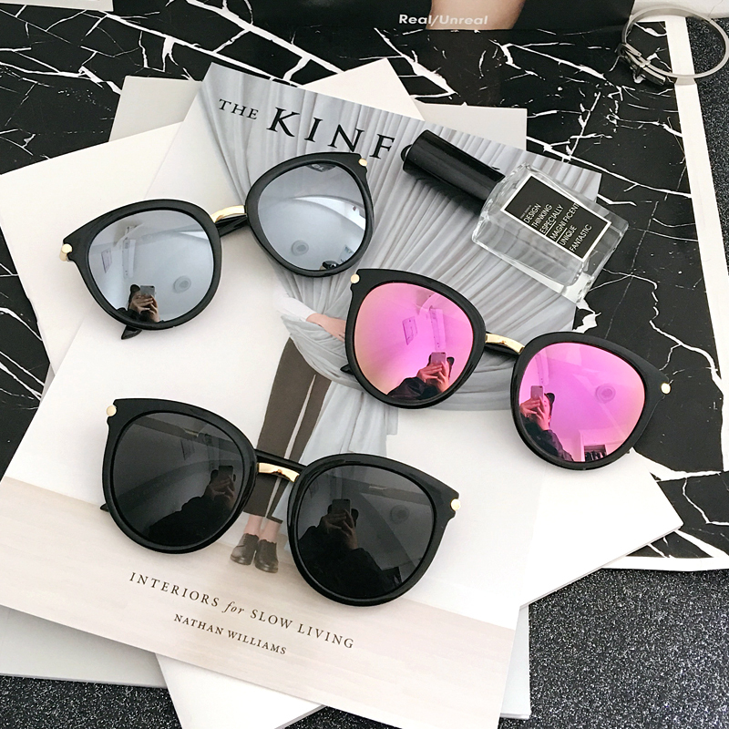 Korean Style Shuizhi Same Style Polarized Sunglasses for Women Trendy Celebrity Round Face Driving Sunglasses Internet Celebrity Street Style Fashion Glasses Trendy