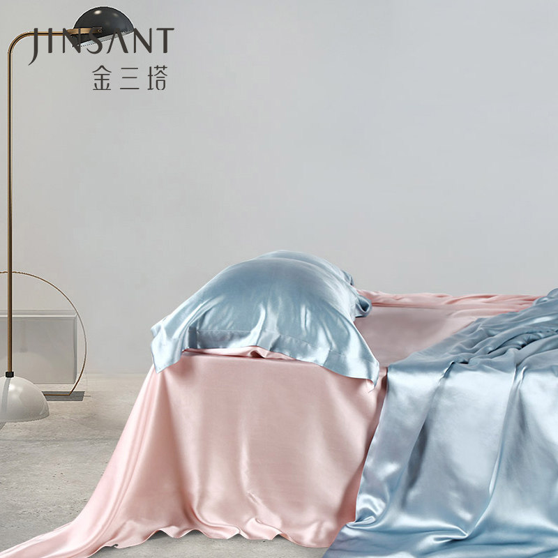 Golden Santa Tower heavy silk four - piece silk silk silk silk - silk bed wedding celebration