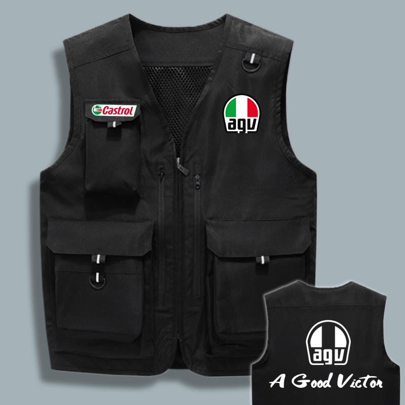 Motorcycle Racing Vest Modified Reflective Workwear Mercedes-Benz Bmw Off-Road E-Crew Men's Clothing with Printing