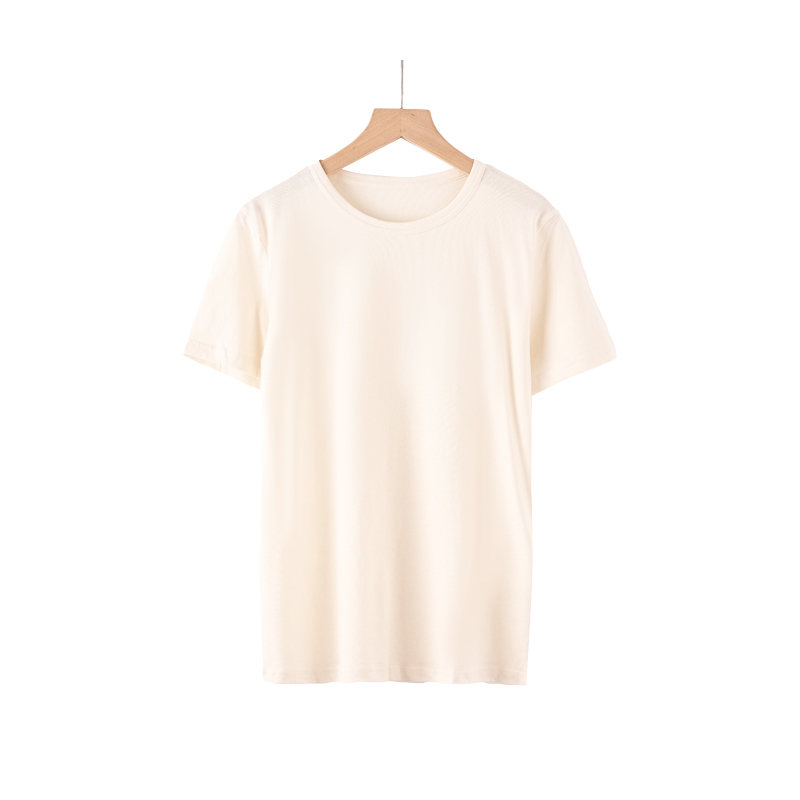 Men's Short-Sleeve Undershirt 100% Cotton Base Layer Half-Sleeve T-Shirt Sweatshirt Pure Cotton All-Cotton Natural White Undyed Raw Cotton Men's Short-Sleeve Undershirt 100% Cotton Base Layer Half-Sleeve T-Shirt Sweatshirt Pure Cotton All-Cotton Natural White Undyed Raw Cotton