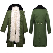 Warm sheepskin coat winter mens fur one-piece wool thickened short long cotton coat wind and cold