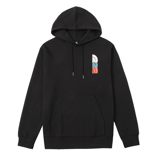 The North Face北面男春秋冬印花户外休闲连帽卫衣男套头衫