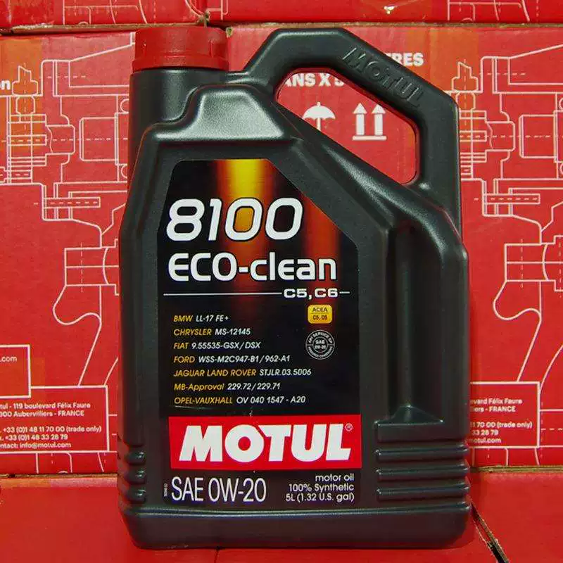 Мот 8100 ECO-CLEAN 0W-20 C5/C6 5L импортированное этеровое полностью синтетическое моторное масло национального 6B класса