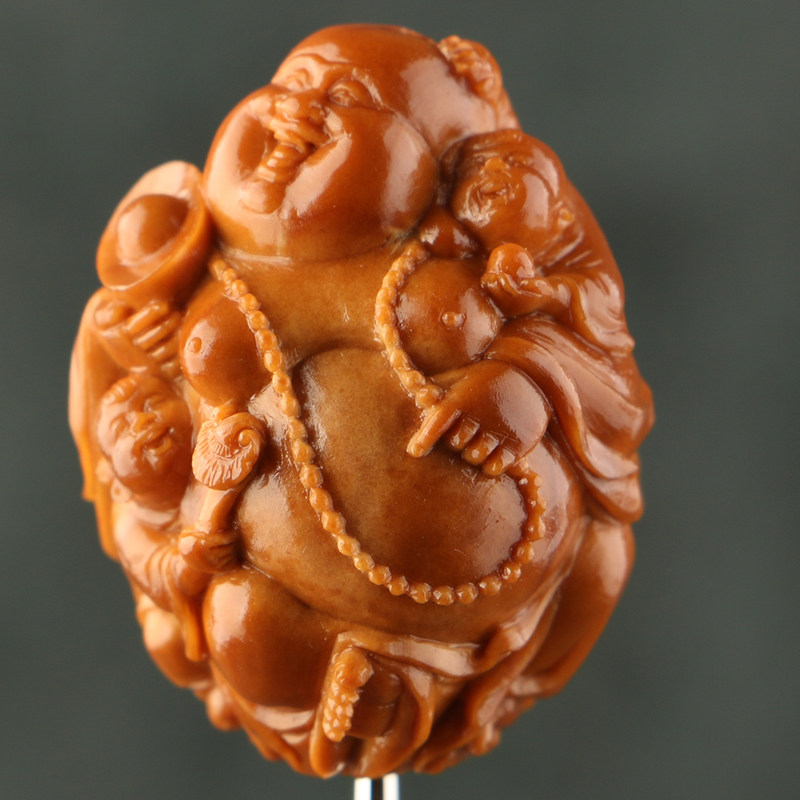 2 4x3 2cm (five sub-drama Mell' s) mausoleum art works olives nuclear carvings trifloral oil nuclei single seed pendant