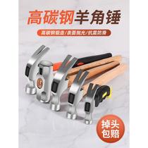 Hammer iron hammer construction site octagonal hammer wooden handle heavy-duty hammer head large tool special steel head hammer octagonal hammer