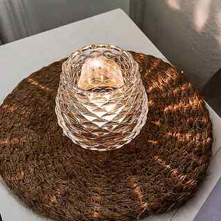 Pine cone glass candle cup romantic candlelight dinner props aromatherapy candle holder empty cup home light and shadow atmosphere decoration