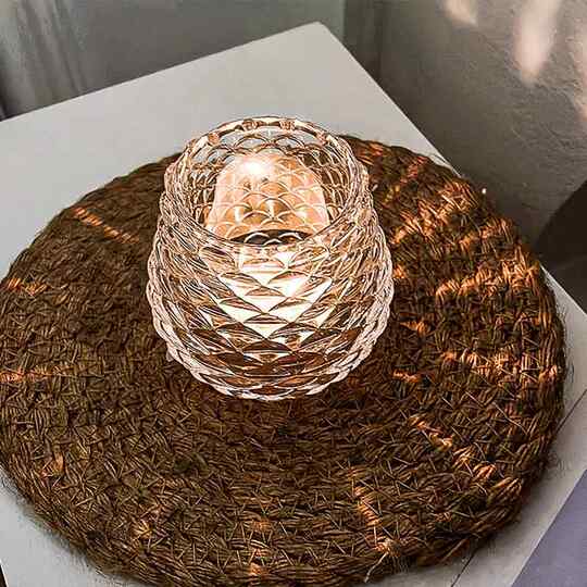 Pine cone glass candle cup romantic candlelight dinner props aromatherapy candle holder empty cup home light and shadow atmosphere decoration