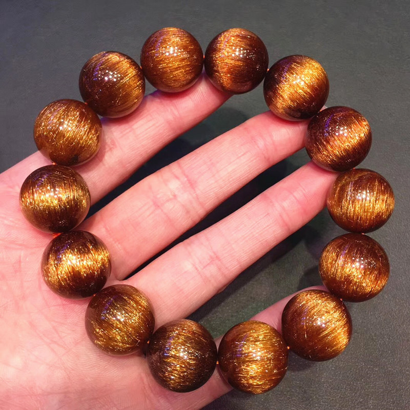 108 8g 17 5mm primary color natural copper bar hair Quan Shun hand hair crystal hand hair strong cat's eye effect
