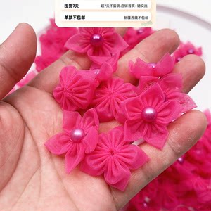 H01 rose red gauze flower 95-100 pieces 30 free shipping