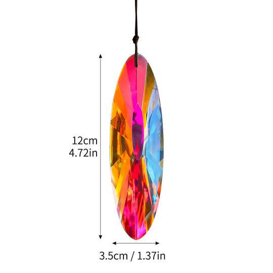 Sun Shop Hand Jewelry Ornaments Prism Optical Glass Pendant Necklace Light Cubic Birthday Gift for Friends