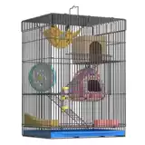 Три -слоя негабаритная белка клетка шиншилла клетка для медовых мешков медовые мешки, цветочные ветви и мыши Большие мешки с медом, дверь виллы хомя