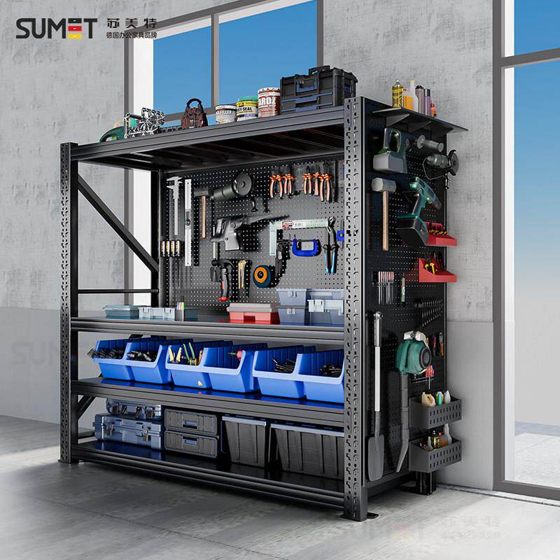 Heavy-duty shelf hole board storage rack multi-layer warehouse storage household placement and finishing hardware tool storage rack