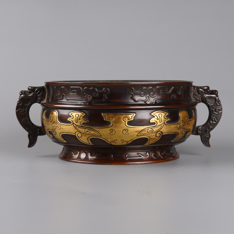 Red copper embossed GOLDEN DRAGON EAR STOVE DEDICATED TO HOME NEW CHINESE PENDULUM COLLECTION LAVENDER STOVE NON-RELIC GIFT