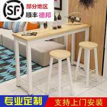 Bar table modern simple wall-mounted home long high table creative bar table narrow table rectangular high table customization
