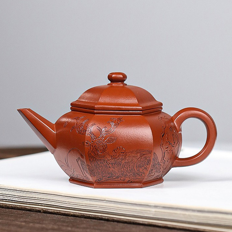 National Engineering Week Teacher Six-party level Zhu mud 220cc original mine Yixing Purple Sand Pot Bubble Teapot Tea Set Handmade Home A-Taobao