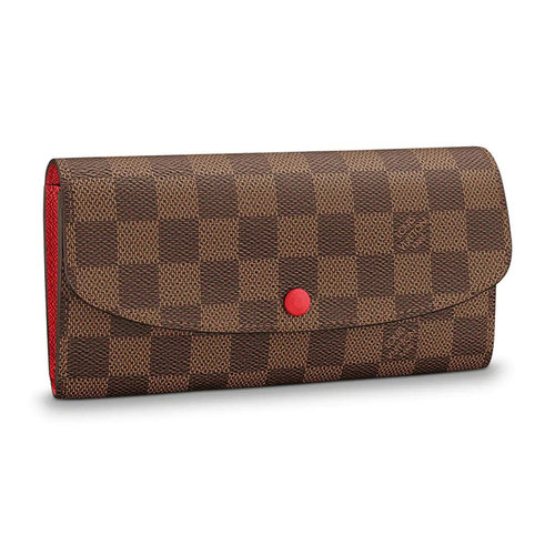 9.9新Louis Vuitton/路易威登EMILIE女款中号皮革钱包棕色送礼物