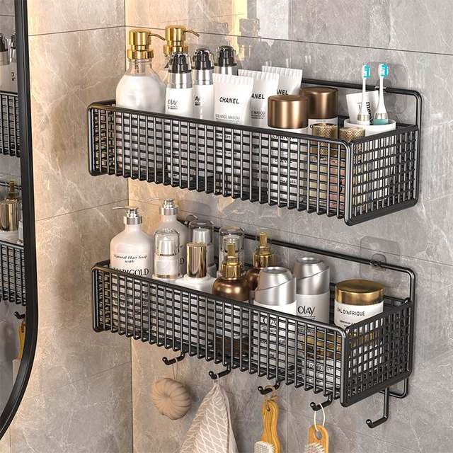 Bathroom storage rack Bathroom toilet rack wall-mounted punch-free wall-mounted toilet bathroom storage rack
