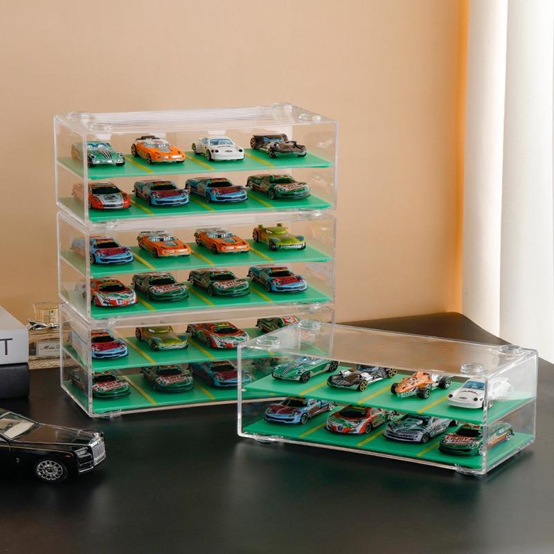 Desktop Small Storage Box Toy Car Model Flip Cover 1:64 Hot Wheels Tomica Children's Car Compartment Display Stand Desktop Small Storage Box Toy Car Model Flip Cover 1:64 Hot Wheels Tomica Children's Car Compartment Display Stand