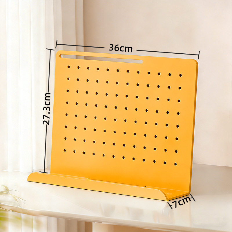 Frameless pen holder vertical clip-on perforated board storage box wall-mounted flat replacement hanging desktop organizer wall-mounted