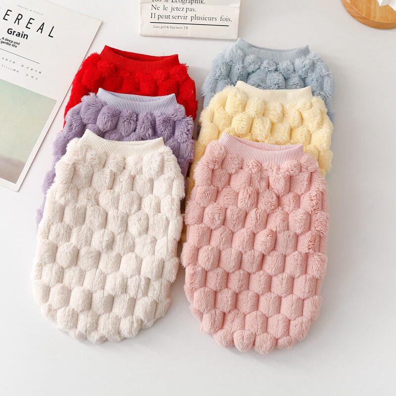 Autumn and Winter Warm Double-Sided Velvet Vest Pet Clothing Small Dog Cotton Jacket Vest Teddy Bichon Pomeranian